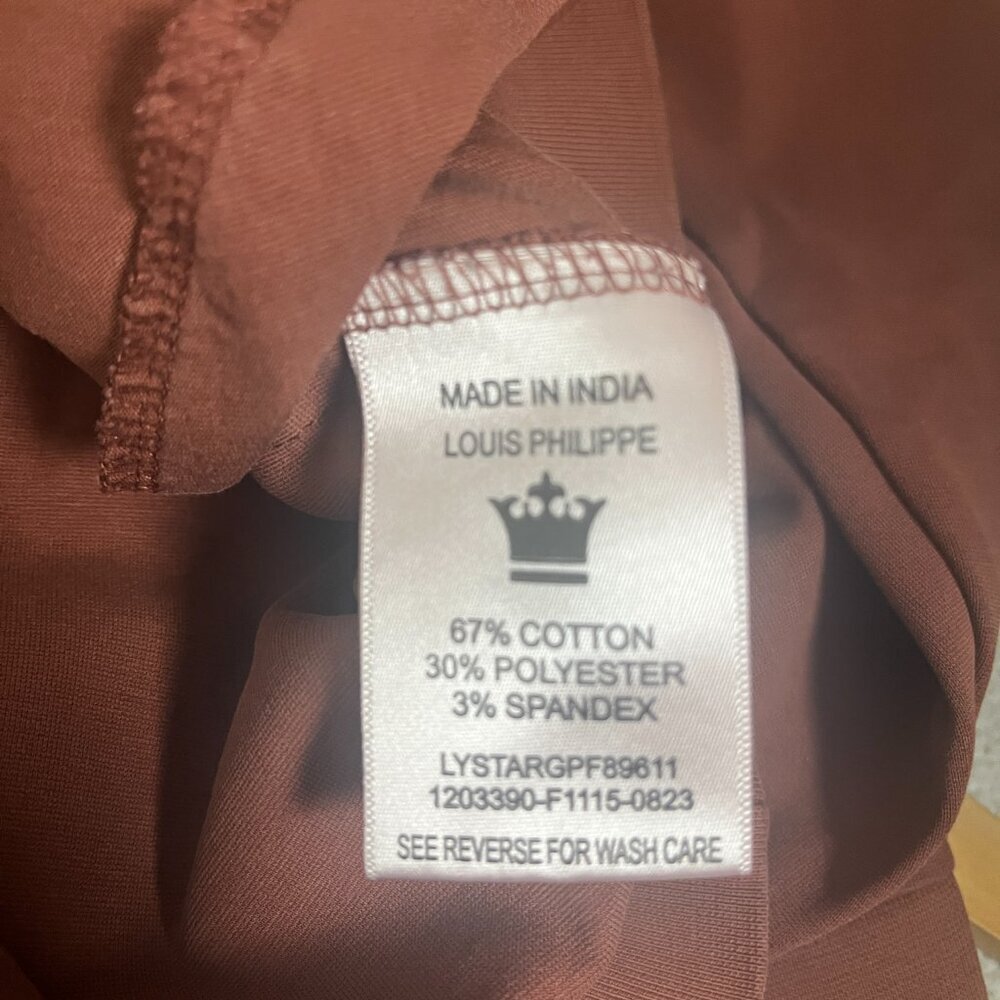 2/$30 Louis Philippe Brown Sweatshirt Medium - Picture 4 of 4